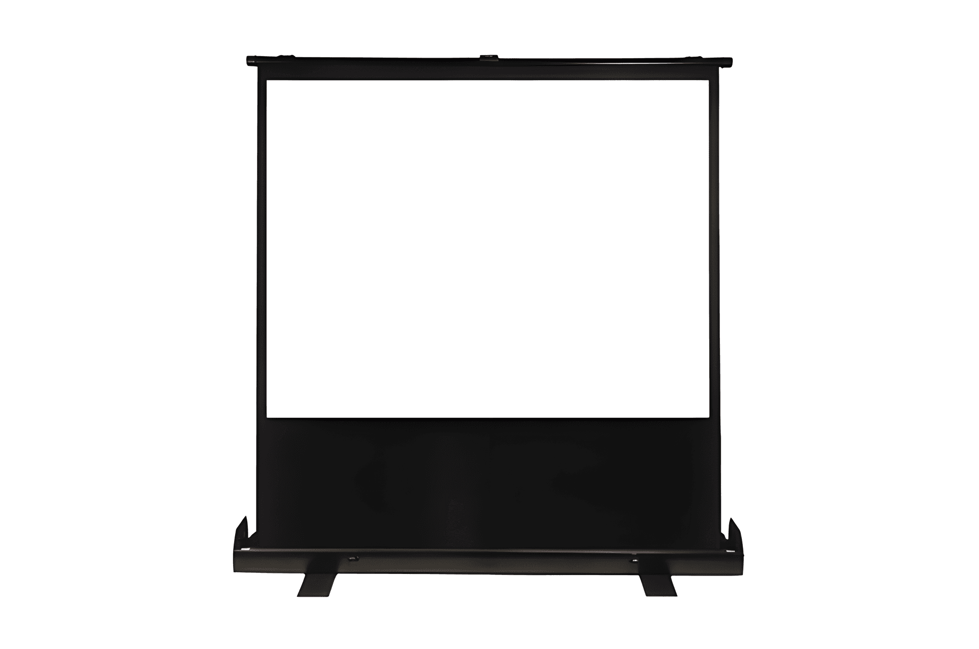 Pull-up projector screen for rental in Singapore - free-standing retractable front-projection screen for meetings and PowerPoint slides, up to 120 people