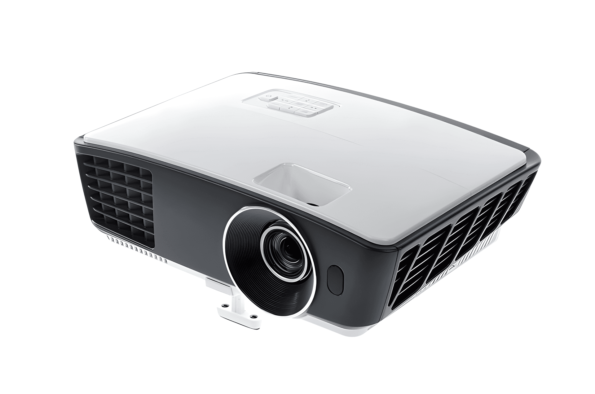 Compact event projector, front lens view — projector rental Singapore